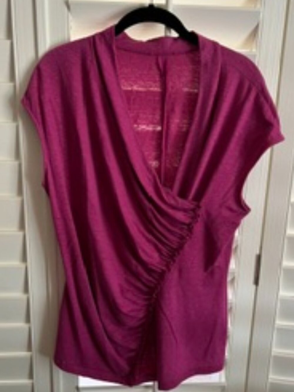 Lafayette 148 Hot Pink Cap-sleeved Top